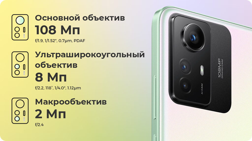 Xiaomi Redmi Note 12S 6/128Gb РСТ Черный